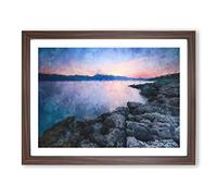 Premantura In Istria Croatia Painting Modern Art Framed Print | A2 Walnut Framed Wall Art | Ready to Hang | Modern Historical Picture | Living Room Bedroom Lounge Office