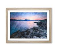 Premantura In Istria Croatia Painting Modern Art Framed Print | A4 Oak Framed Wall Art | Ready to Hang | Modern Historical Picture | Living Room Bedroom Lounge Office