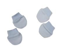 Premature Baby Boys Girls Unisex Scratch Mittens - Pack of 4 Pairs - White, Pink or Sky Blue Colour (Sky)