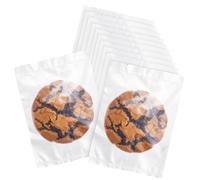 Prembag 100 Pcs 4-7/10 x 6-7/10 Inch Semi-Transparent Heat Seal Cellophane Bags for Cookies,Matte Cookie Sleeves,Frosted Treat Bag for Bakery