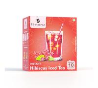 Premexa Instant Iced Tea | Energetic Refreshment | Simply mix with water for an invigorating drink | Hibiscus |(10 Sachets, Hibiscus)