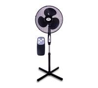Premiair 40W 16" Pedestal Fan with Remote Black - EH1826BLK