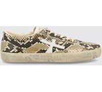 PREMIATA David Python-Print Leather Sneakers with Contrast Logo - Size: 40 - female