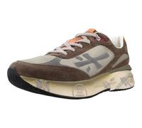 PREMIATA MOERUN VAR. 7871 Men's Shoes in Brown Suede and Mesh Retina Waterproof Green, Size 44, Casual Sneakers