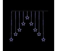 Premier 1.2m x 1.2m Christmas Star Pattern Flexibrights White Pin Wire Curtain Light with 258 White LEDs, Indoor and Outdoor Use, Clear Cable