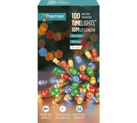 LED Christmas Multi Function Battery Lights with Timer - Multicolour