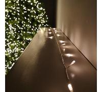 Samuel Alexander 100 LED 10m Premier Christmas Outdoor Multi Function Battery Lights with Timer & Clear Cable in Warm White