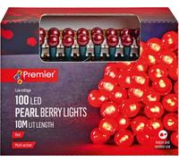 Red Berry Christmas Lights Tree Fairy String Lights 100 Bulbs Indoor | Outdoor