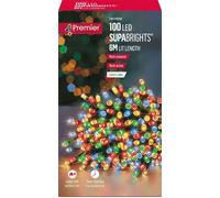 Premier Multi Action Supabrights with Timer 100 LED Multi/Green