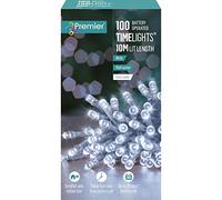 Premier Multi Action Battery Operated Timelights 100 LED White/Clear