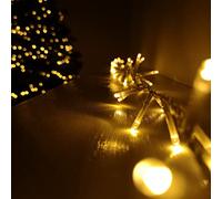 Premier 1000 LED 25m TreeBrights Indoor Outdoor Christmas Multi Function Mains Operated String Lights with Timer & Clear Cable in Vintage Gold