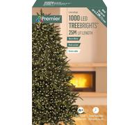 Premier Decorations - 1000 Multi Action TreeBrights LED Lights with Timer - Warm White