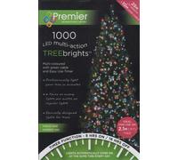 Premier TreeBright 1000 Multi Colour LED Christmas Lights With Timer - 25m