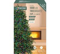 Premier TreeBright 1000 Multi Colour LED Christmas Lights With Timer - 25m