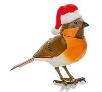 Premier 12.5cm Christmas Robin with Santa Hat