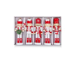 Premier 12cm 5Pc Nutcracker In Red / White Dressing