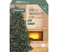 Premier 1500 LED Multi-Action TreeBrights Christmas Tree Lights with Timer WHITE