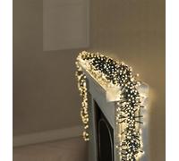 Premier 18.5m 1440 LED Cluster Christmas Lights - Multi Action Indoor Decoration with Timer - Warm White