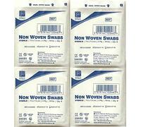 Premier 1860A 4 Ply Sterile Absorbent Non Woven Swab, 7.5cm x 7.5cm, 5 Count (Pack of 40)