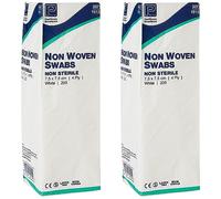 Premier 1915 Non-Sterile Non-Woven Swabs 4 Ply 7.5 cm x 7.5 cm White Paper Packs (Pack of 200)