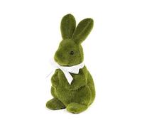 Premier 20 cm Flocked Green Rabbit Easter Bunny Decoration