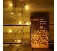 Premier 200 Christmas LED Lights 16m in Vintage Gold on Clear Wire