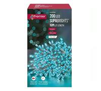 Premier Multi Action Supabrights 200 Turquoise LED Clear Cable