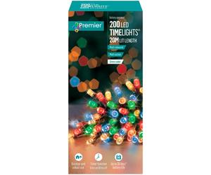 Premier 200 LED Battery Powered Multicolour Light Chain - 20 metres