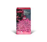 Premier 200 LED Multi Action Supabrights With Timer Pink/Clear Cable