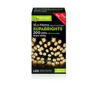 Premier 200 LED Warm White Supabright Tree Lights with Green Cable