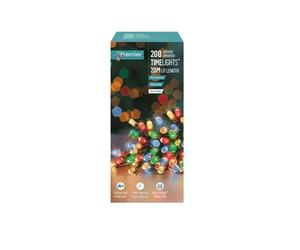 Premier 200 LED Xmas Lights 20M Battery Operated Timer Multicoloured [EEK: A+]