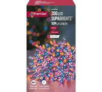 Premier 200 M-A LED 16m Supabrights With Timer - Rainbow (Clear Cable)