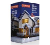 Premier Decorations - 2000 Multi Action Cluster LED Lights with Timer - White