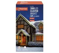 2000 Warm White Cluster Led String Lights Green Cable