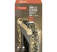 2000 Warm White Cluster Led String Lights Green Cable