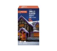 Premier - 2000 LED Multi Action Cluster Brights With Timer - Rainbow/Green