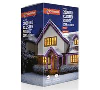 Premier 2000 Rainbow Multi Action LED Clusters Timer Christmas Lights