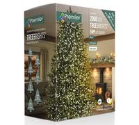 Set of 2,000 White LED TreeBright Christmas Lights with optional 8hr on/16hr off Timer