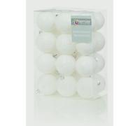 Pack of 24 60mm White Shatterproof Baubles