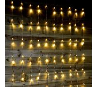 Premier 240 LED 1.5m x 2m Tall Cascading Waterfall Curtain Light - Warm White