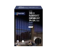 Premier 240 LED 2m x1.5m Flexibright Curtain Christmas Lights in Warm White