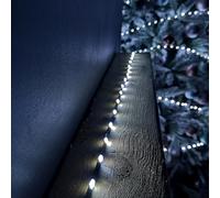 Premier 250 LED Flexibrights Lights, White Multi Action with Green Cable, 8.7m Lit Length, Timer Function, Indoor/Outdoor Use