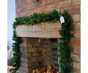 Premier 270cm (9ft) x 25cm Plain Green Christmas Garland Decoration