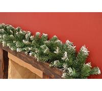 Premier 270cm (9ft) x 25cm Snow Tipped Green Christmas Garland Decoration by Premier