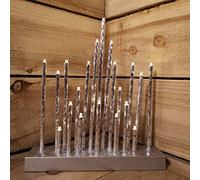 Premier 27cm Aluminium Candlebridge with 20 Warm White LED's