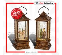 Premier 27cm Lantern Water Spinner Santa Snowman Christmas Decoration