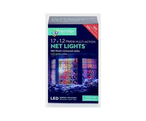 Premier 3.5m x 1.2m 360 LED Christmas Net Window Light - Multi Coloured