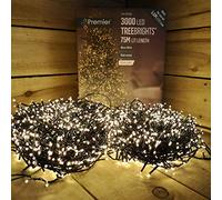 Treebrights 3000 Warm White Led String Lights With Green Cable