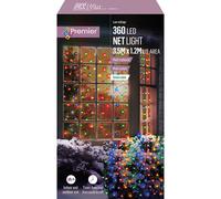 Premier 3.5m x 1.2m 360 LED Christmas Net Window Light - Multi Coloured