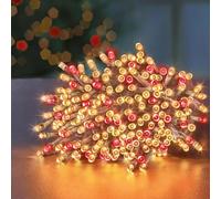Premier 360 Vintage Gold and Red Supabrights Multi Action LED String Lights with Timer
